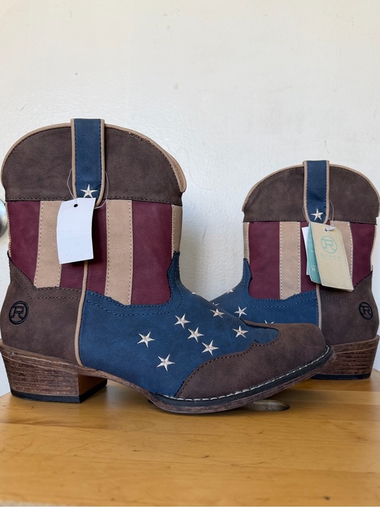 Roper Shoes - Roper Americana Patriotic Western Cowboy Boots Women’s Size 10